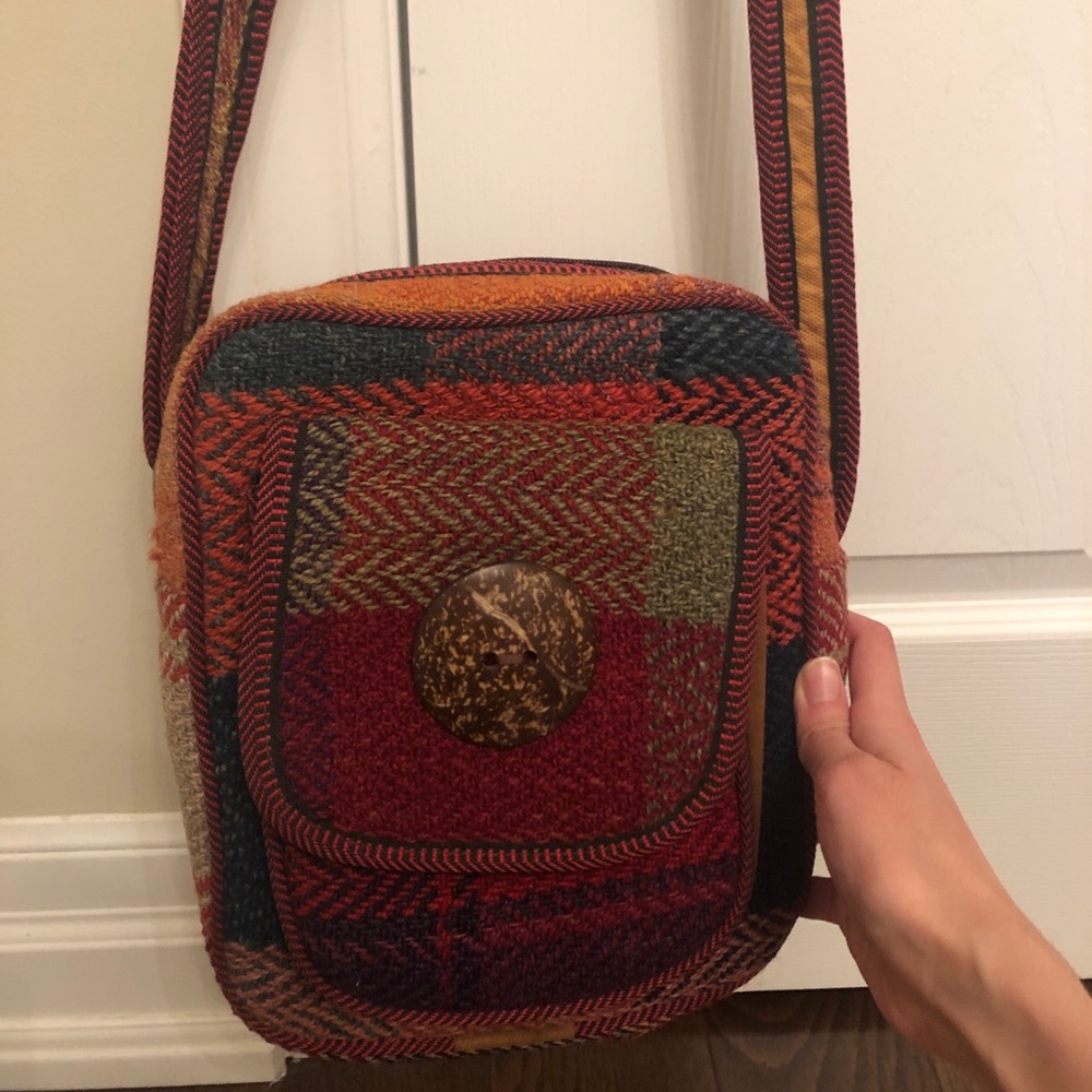 Handmade colorful canvas purse